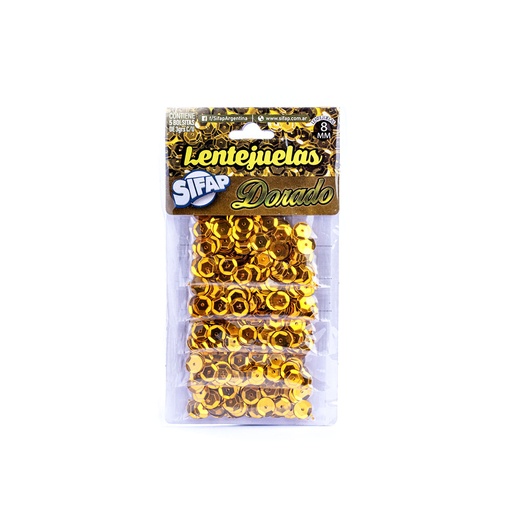 [LENTEJDOR] LENTEJUELAS COLOR X5 DORADO