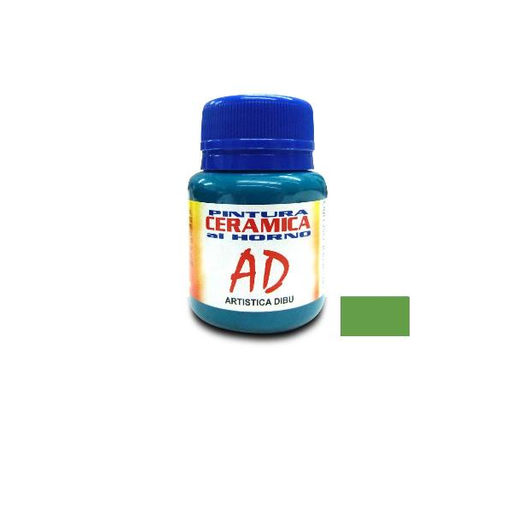 [058725-131] PINTURA AD PARA CERAMICA AL HORNO 40ML VERDE CLARO LIQUIDACION