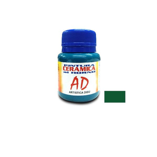 [058725-161] PINTURA AD PARA CERAMICA AL HORNO 40ML VERDE OSCURO LIQUIDACION