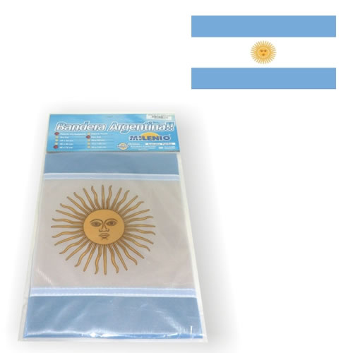 [1102] BANDERA ARGENTINA NUEVO MILENIO CON SOL 45X72