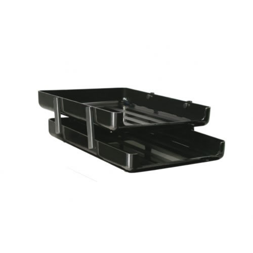 [0420BNG] BANDEJA PAPELERA PIZZINI 2 PISOS NEGRO 0420BNG