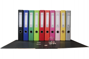 [1216NAR] BIBLIORATO THE-PEL LOMO ANGOSTO A4 NARANJA