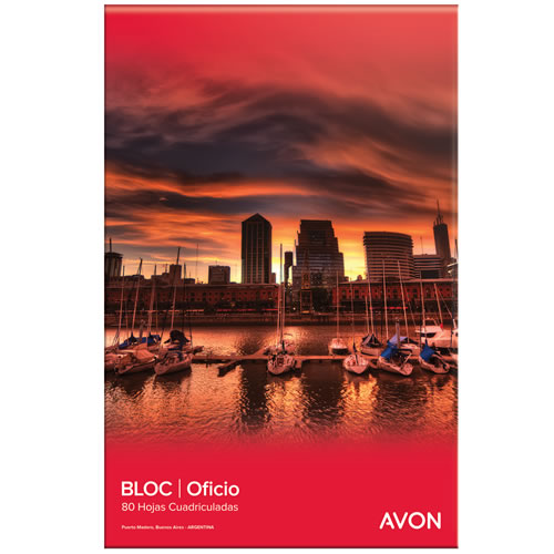 [100023] BLOCK AVON OFICIO PERFORADO 80 HOJAS CUADRICULADO