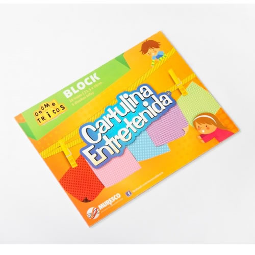 [0EJ076001] BLOCK MURESCO CARTULINA ENTRETENIDA 20 HOJAS GEOMETRICO