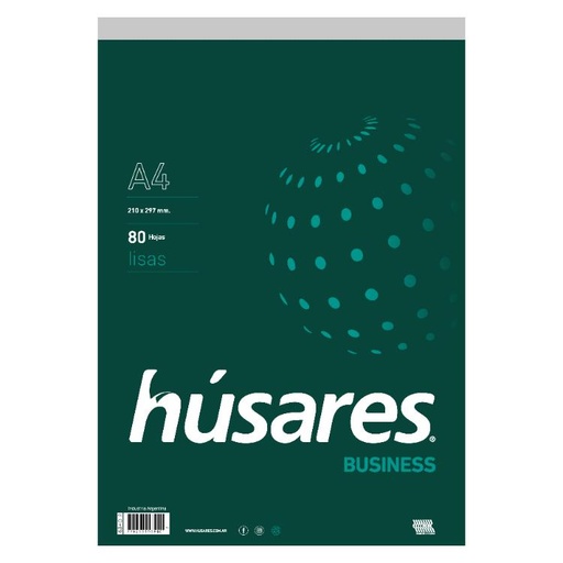 [6340] BLOCK HUSARES BUSINESS A4 80 HOJAS LISAS