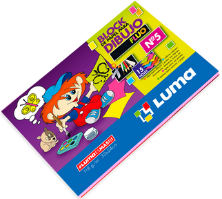 [81-52] BLOCK LUMA Nº5 15 HOJAS FLUO