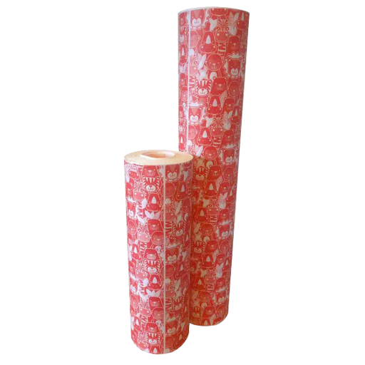 [0687-00849] BOBINA EVACOLOR OBRA 37CMX140MT ANIMALITOS ROJO