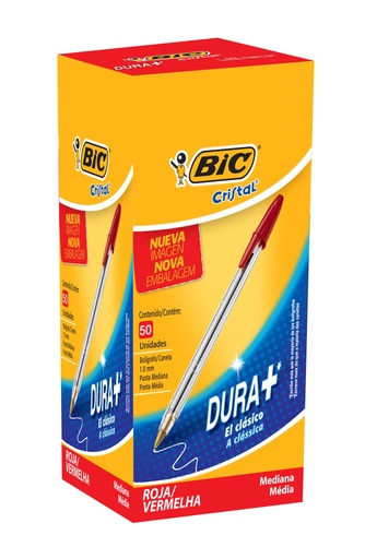 [835206] BOLIGRAFO BIC CRISTAL 1.0 X 50 ROJO