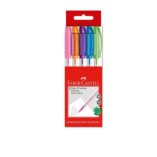 [343219] BOLIGRAFO FABER TRILUX 032 X 5 COLORES