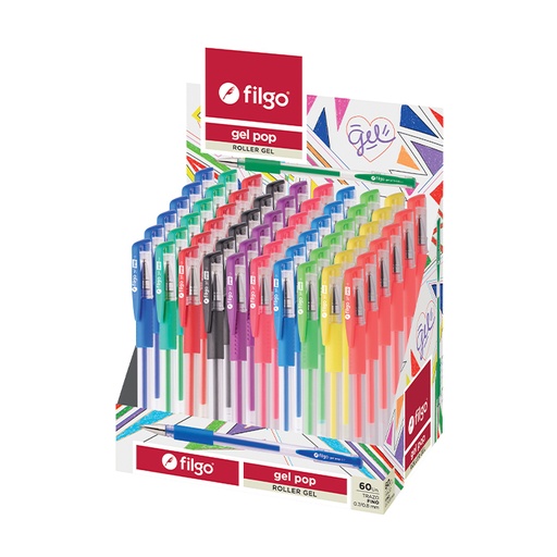 [GP7-D60-SUR] BOLIGRAFO FILGO GEL POP ROLLER GEL 0.7 X 60 SURTIDOS