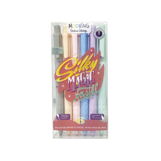 [3081106] BOLIGRAFO MOOVING ROLLER TINTA GEL PASTEL RT X 6