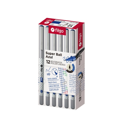 [SB5-C12-003] BOLIGRAFO FILGO SUPER BALL 0.5 X12 AZUL