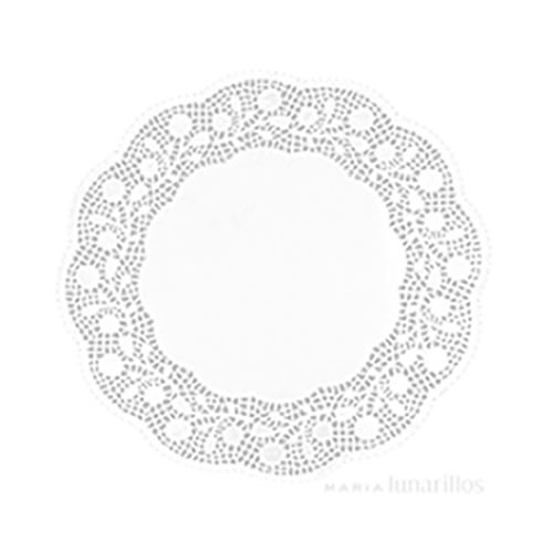 [BC26] BLONDA DE PAPEL CALADA 26CM BLANCA X100 LIQUIDACION