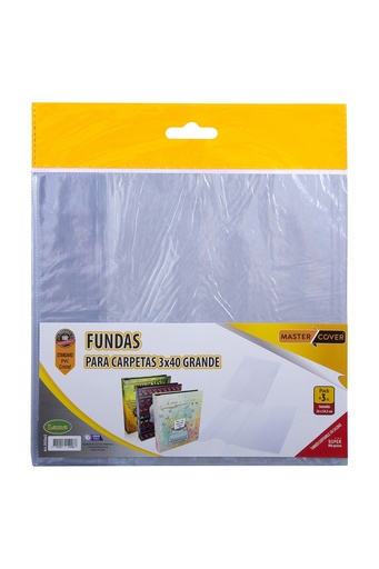 [5426X3] FUNDA PVC LAMA PARA CARPETA 3X40 GRANDE X3