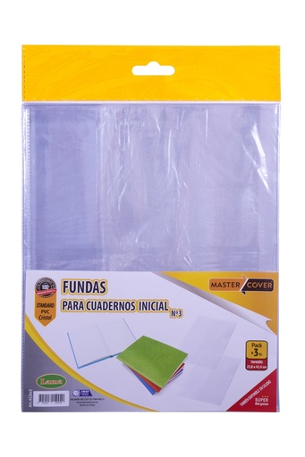 [4126X3] FUNDA PVC LAMA PARA CUADERNO Nº3 X3