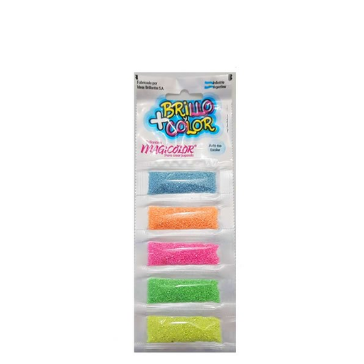 [0696-00539] BRILLANTINA COLOR TIRA X5 PASTEL SURTIDO