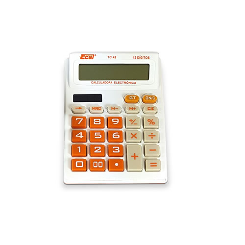 [TC42] CALCULADORA ECAL CHICA TC42 12DIG+1PILA