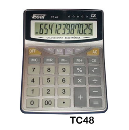 [TC48] CALCULADORA ECAL ESCRITORIO GRANDE TC48 12DIG+1PILA