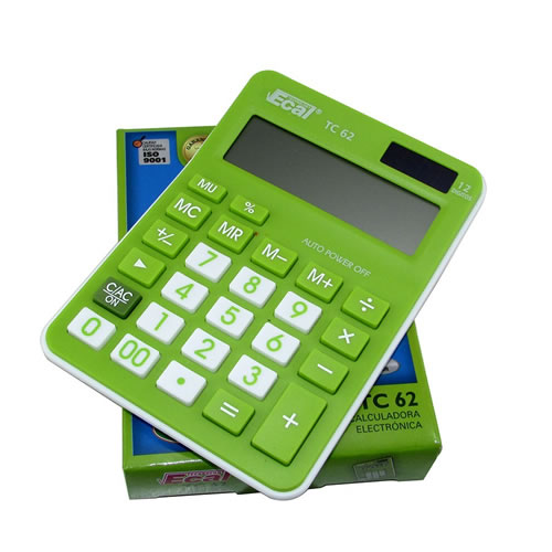[TC62] CALCULADORA ECAL ESCRITORIO MEDIANA TC62 12DIG+1P