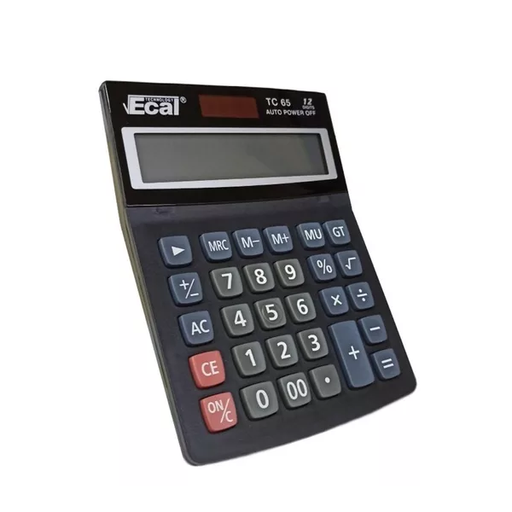 [TC65] CALCULADORA ECAL ESCRITORIO GRANDE TC65 12DIG+1PILA