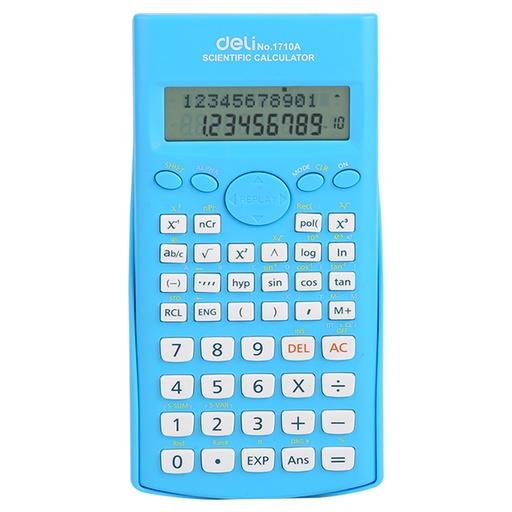 [E1710AC] CALCULADORA DELI CIENTIFICA CELESTE 12 DIGITOS PROMO
