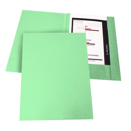 [511358] CARPETA 3 SOLAPAS OFICIO CONGRESO 170gr X50 VERDE