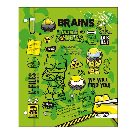 [0710-03343] CARPETA 2 TAPAS Nº3 MOOVING ULTRA ZOMBIE LIQUIDACION