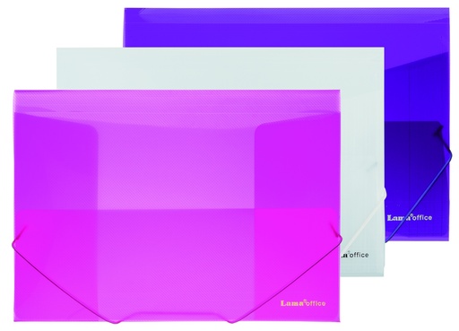 [PP02AN] CARPETA LAMA 3 SOLAPAS A4 TRANSLUCIDO FUCSIA-VIOLETA