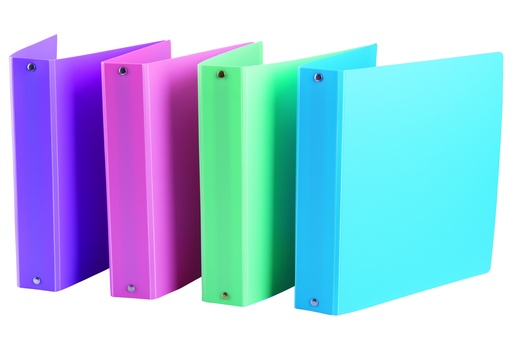 [PP3X40P4] CARPETA LAMA 3X40 POLIPROPILENO COLORES PASTEL