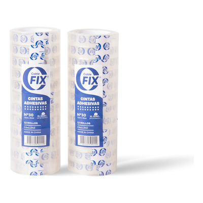 [155P] CINTA CABLEFIX 18MMX30MT X8 TRANSPARENTE