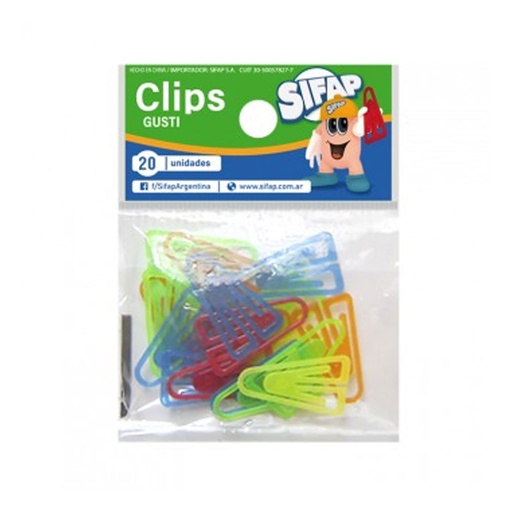 [2300402415] CLIPS SIFAP PLASTICOS GUSTI X20