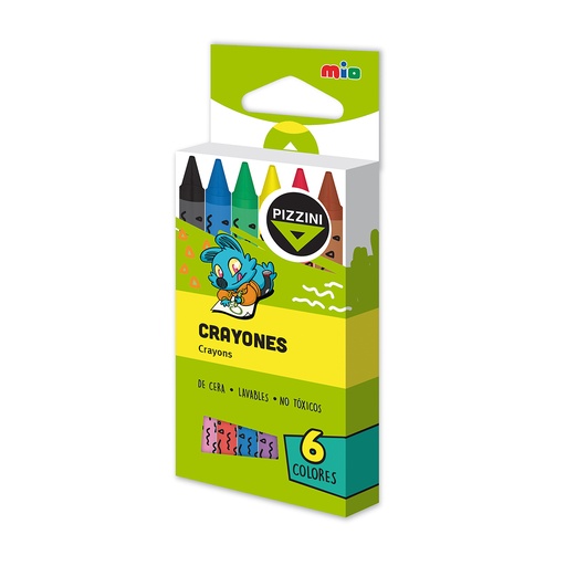 [9306] CRAYONES PIZZINI MIO LAVABLES X 6