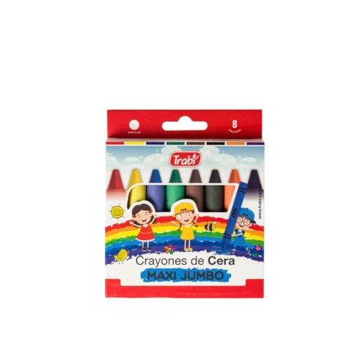 [TR1029] CRAYONES TRABI MAXI JUMBO X8