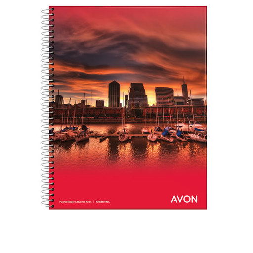 [100783] CUADERNO AVON CON ESPIRAL 22X29 84H CUADRICULADO* ($1755 FINAL LLEVANDO BULTO)