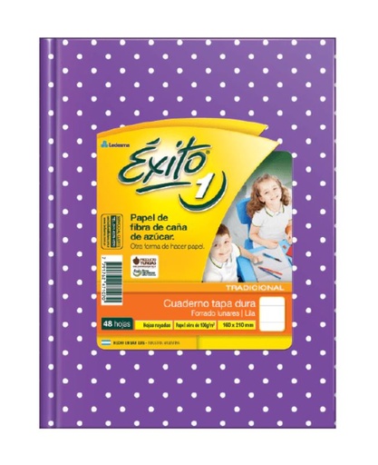 [101028] CUADERNO EXITO E1 LUNAR 48H LILA RAYADO
