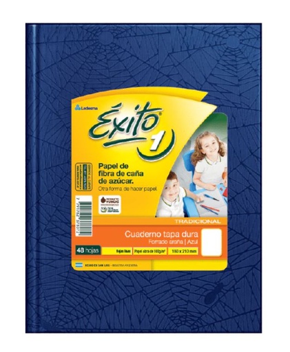 [100997] CUADERNO EXITO E1 ARAÑA 48H AZUL LISO