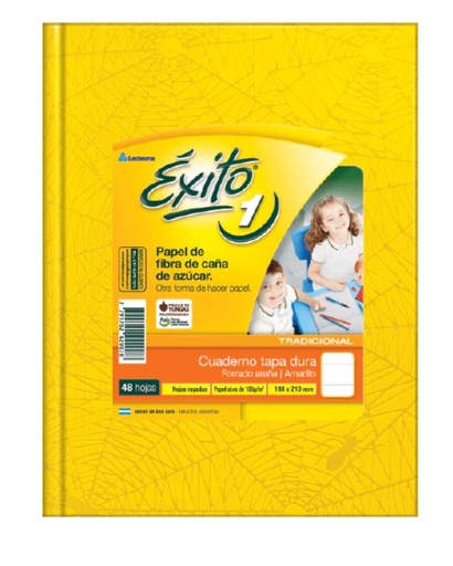 [100982] CUADERNO EXITO E1 ARAÑA 48H AMARILLO RAYADO
