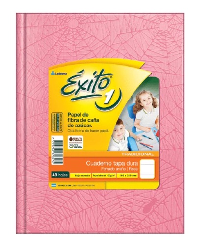 [100984] CUADERNO EXITO E1 ARAÑA 48H ROSA RAYADO