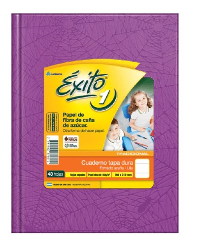 [100983] CUADERNO EXITO E1 ARAÑA 48H LILA RAYADO