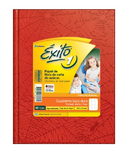 [101000] CUADERNO EXITO E1 ARAÑA 48H ROJO CUADRICULADO