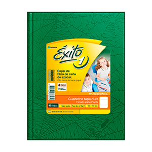 [101005] CUADERNO EXITO E1 ARAÑA 100H VERDE CUADRICULADO