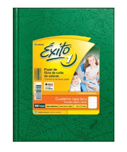 [101003] CUADERNO EXITO E1 ARAÑA 100H VERDE RAYADO