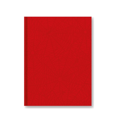 [613015] CUADERNO LAPRIDA ARAÑA TAPA DURA 98H ROJO RAYADO