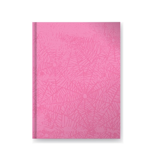 [613020] CUADERNO LAPRIDA ARAÑA TAPA DURA 98H ROSA RAYADO