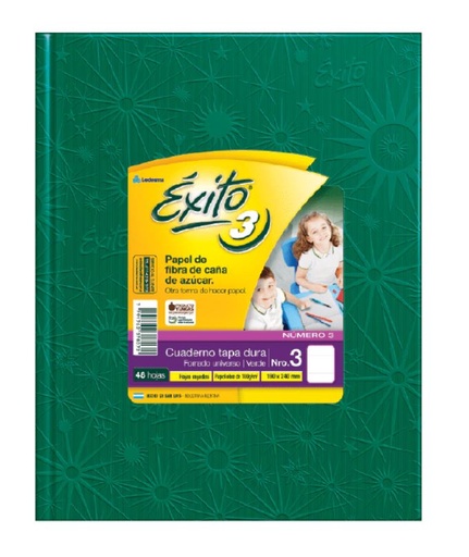 [100966] CUADERNO EXITO E3 FORRADO 48H VERDE RAYADO