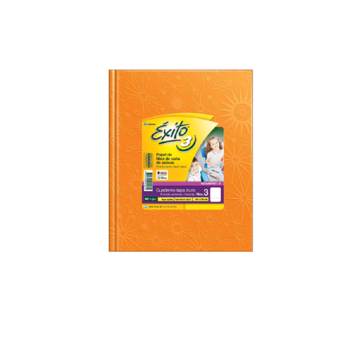 [100954] CUADERNO EXITO E3 FORRADO 48H NARANJA RAYADO