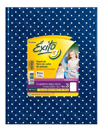 [100976] CUADERNO EXITO E3 LUNAR 48H AZUL RAYADO