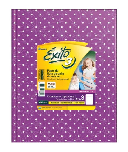 [100971] CUADERNO EXITO E3 LUNAR 48H LILA RAYADO