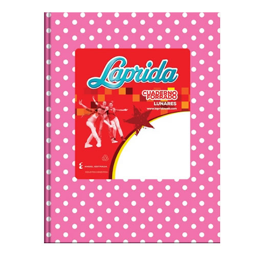 [613044] CUADERNO LAPRIDA T/D LUNAR 98H ROSA RAYADO