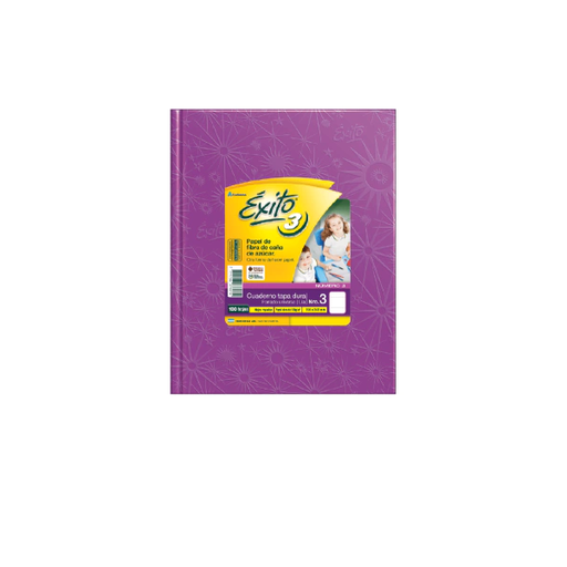 [100949] CUADERNO EXITO E3 FORRADO 100H LILA RAYADO